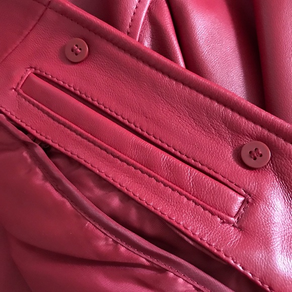 Danier red leather jacket - Picture 7 of 7